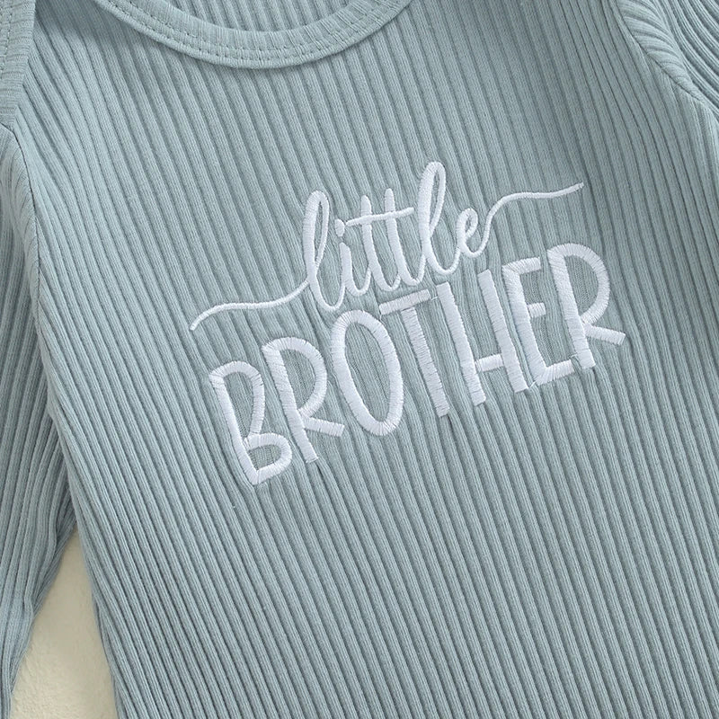 Infant Toddler Unisex Winter Bodysuit with Hooded Jacket Long Sleeve Crewneck Letter Embroidery Casual Romper
