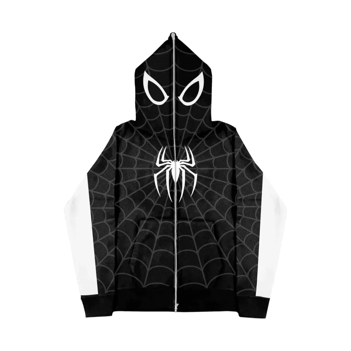 Foam printing Y2k clothing Spider web Red hoodie sweatshirt zipper warm Harajuku punk grunge Women Hip hop sweatshirt Hoodie