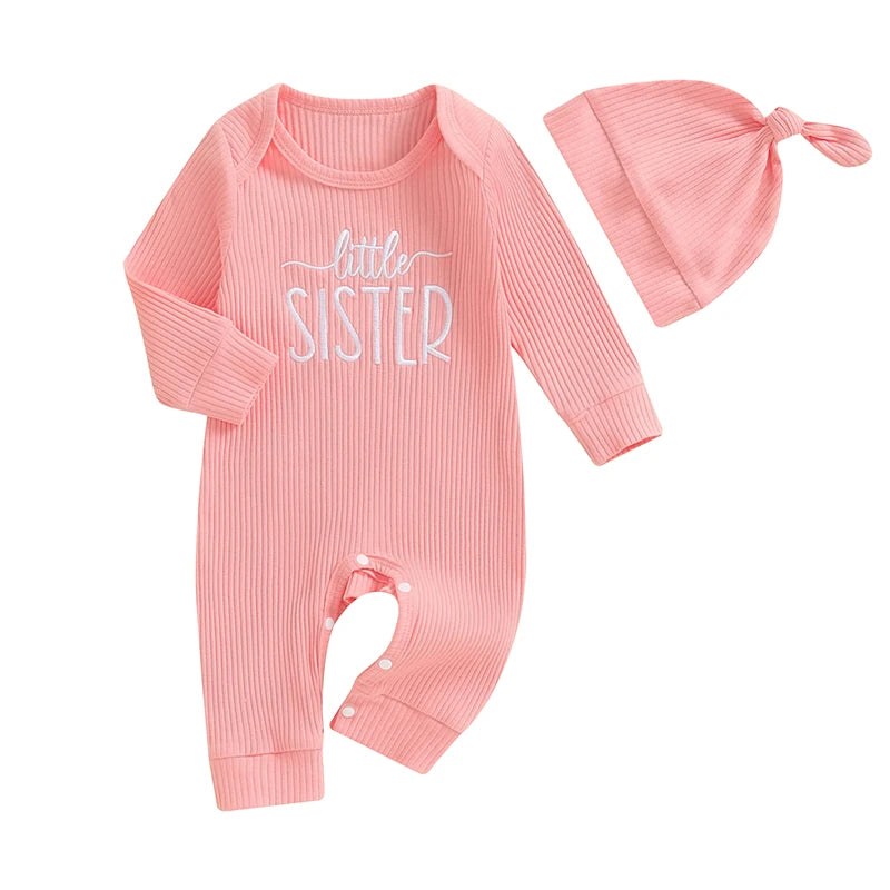 Infant Toddler Unisex Winter Bodysuit with Hooded Jacket Long Sleeve Crewneck Letter Embroidery Casual Romper