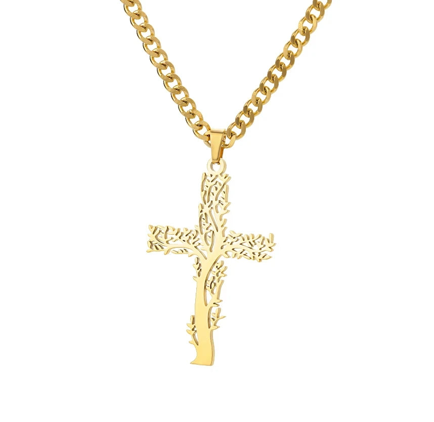 Punk Gold Color Heart Pendant Necklace for Women Stainless Steel Buckle Beaded Neck Chain Choker Y2K Jewelry Accessories