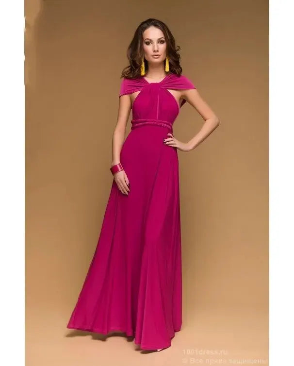 Sexy Women Multiway Wrap Convertible Boho Maxi Club Red Dress Bandage Long Dress Party Bridesmaids Infinity Robe Longue Femme