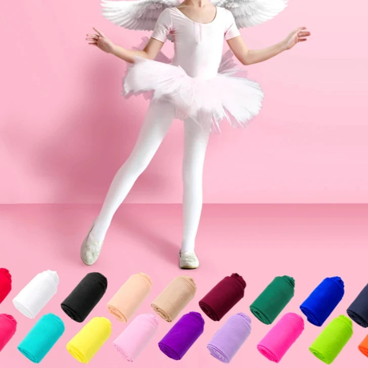 Kids Pantyhose Solid White Ballet Dance Tights For Children Girls Candy Color Velvet Stockings Sock Pants For Baby Girl Leggings
