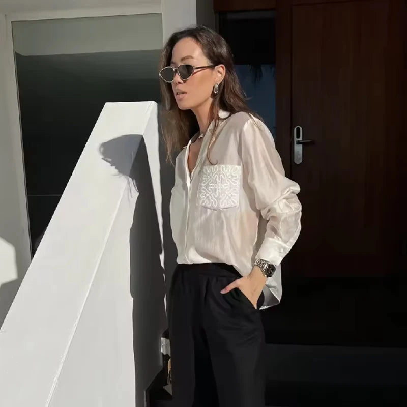 2025 New Women's Autumn Shirts Fashion Loose Elegant Office Shirts Chic Street Comfort Youth Travel Holiday Shirt Tops