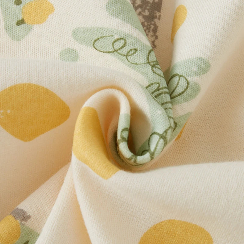 Infant Toddler Baby Thermal Underwear Set Autumn Winter Children Cartoon Printed Cotton Sleepwear Boy Girl Two Pieces Pajamas