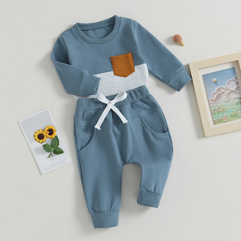 Toddler Boys Winter Outfits Warm Hooded Jacket and Fleece Pants Set for Baby Boys 2 Piece Clothing Set