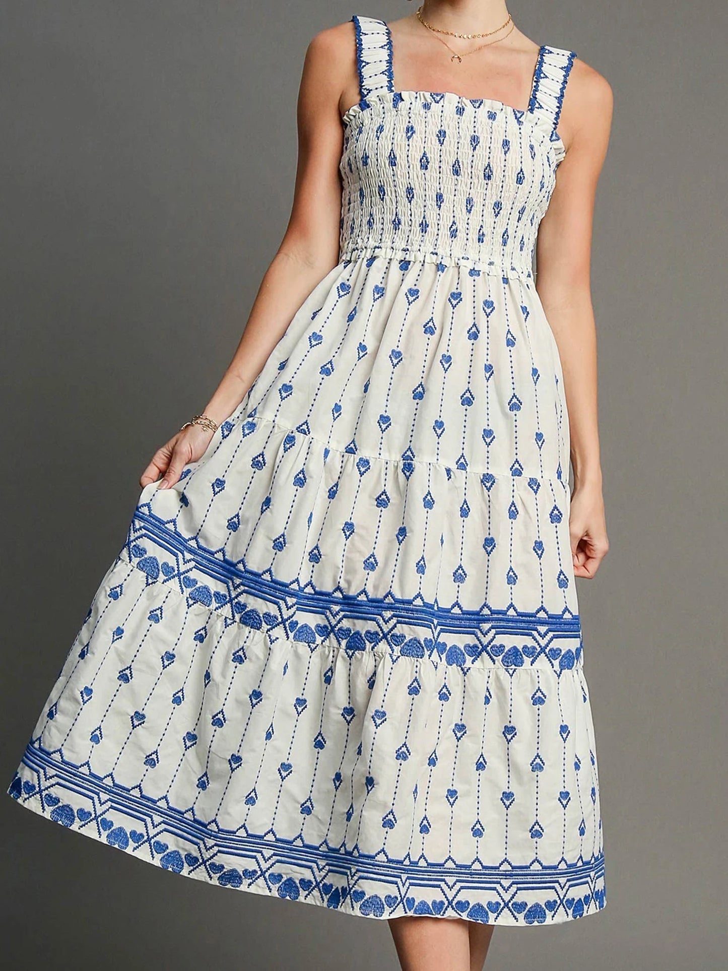 Women s Boho Floral Print Sleeveless Maxi Dress with Adjustable Spaghetti Straps for Summer Beach Vacation Style