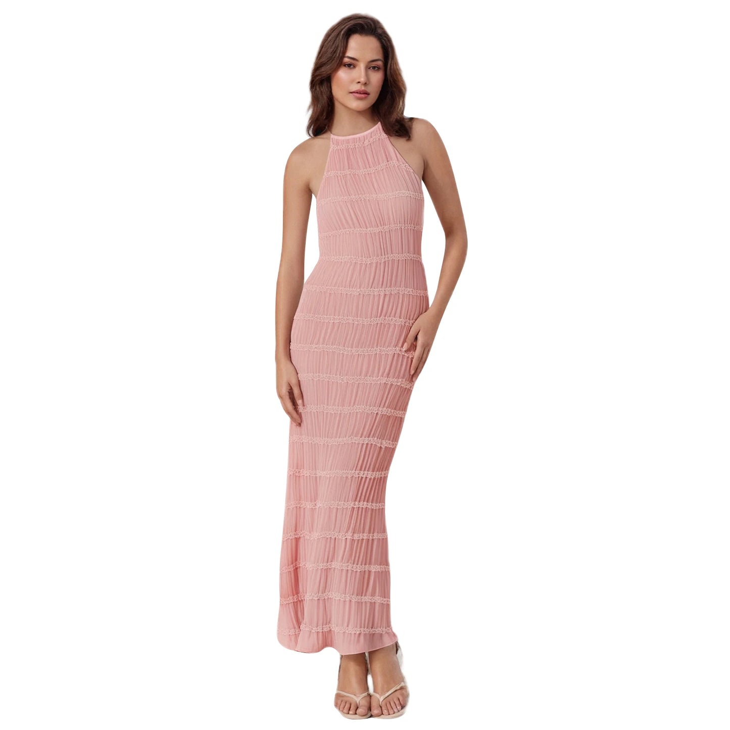 Elegant Off-Shoulder Mermaid Evening Gown Sleeveless Ruffle Bodycon Formal Dress for Wedding Party Prom Dress