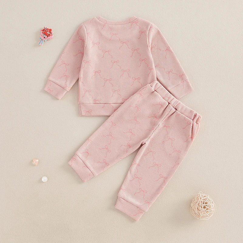 Toddler Girl Floral Print Hoodie and Jogger Pants Set Cozy Long Sleeve Pullover with Elastic Waistband and Pockets 2 Piece