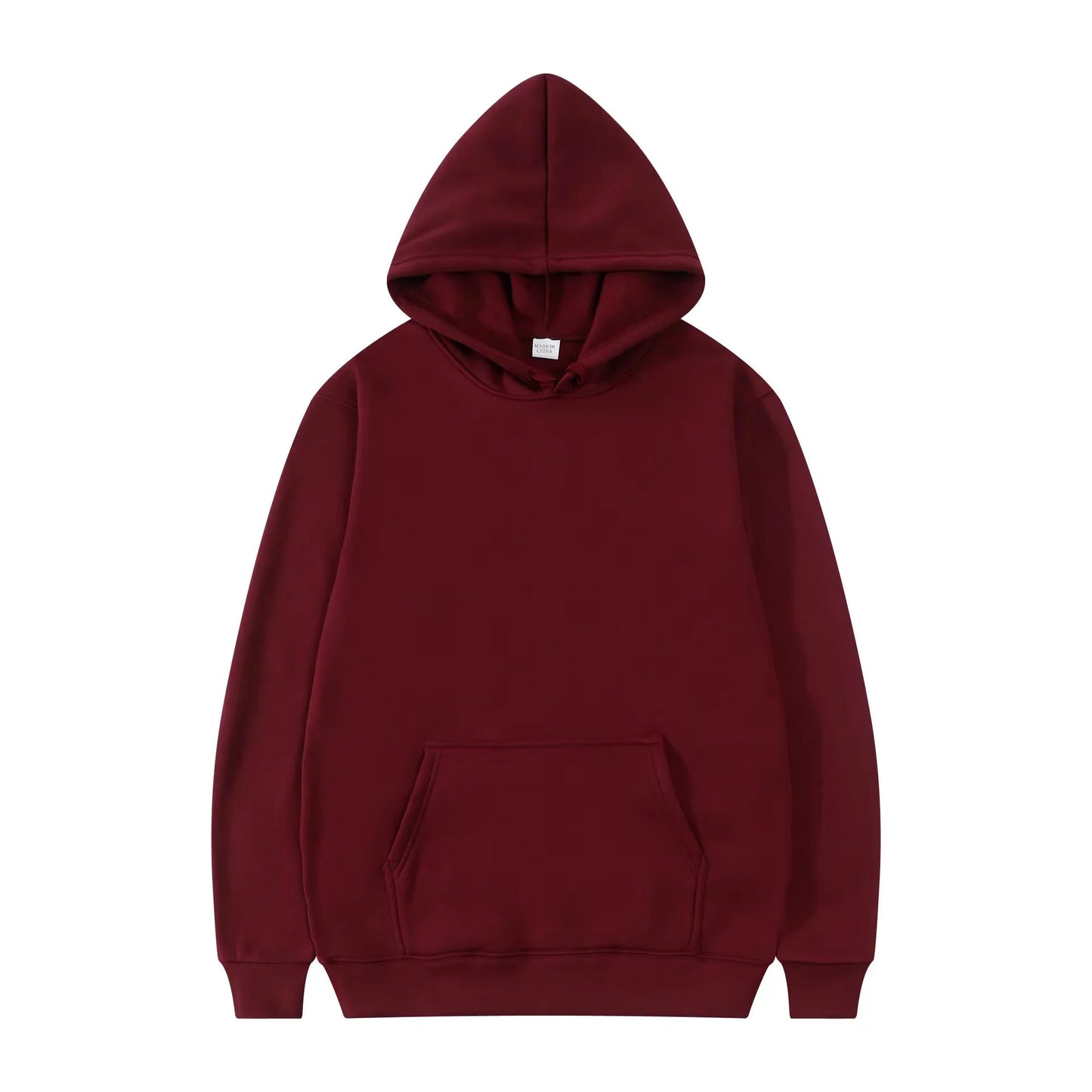 2024 men's and women's new hooded sweatshirt men's solid color sweatshirt women's and men's long sleeved inserted pocket pullove