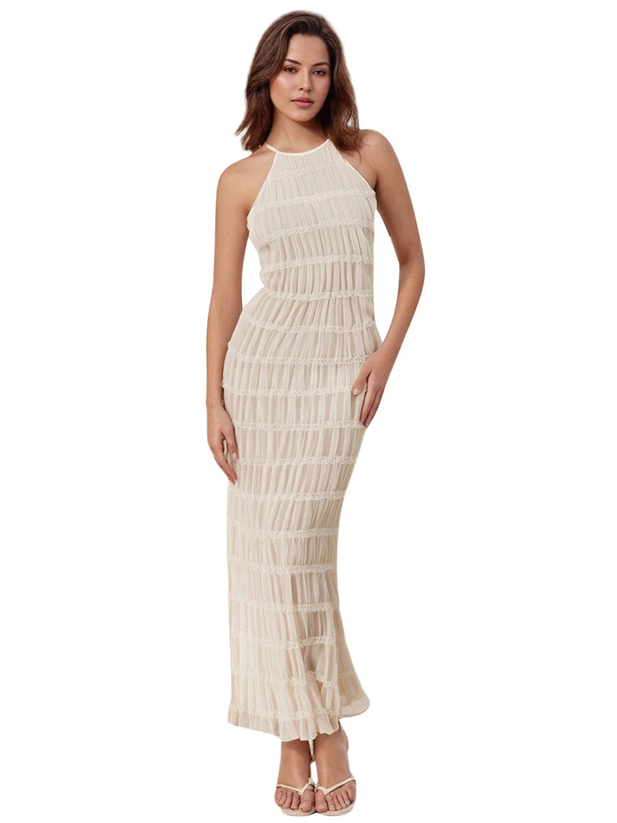 Elegant Off-Shoulder Mermaid Evening Gown Sleeveless Ruffle Bodycon Formal Dress for Wedding Party Prom Dress