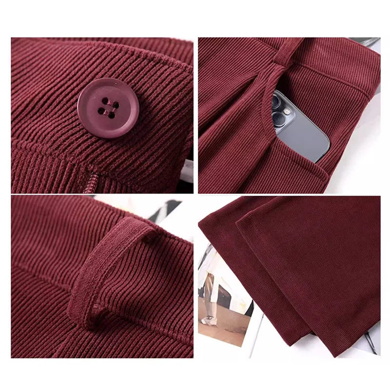 Winter Hot Sale Lady High Waist Thermal Pants Female Plush Straight Leg Trousers Girls Snow Warm Fleece Casual Daily Pants