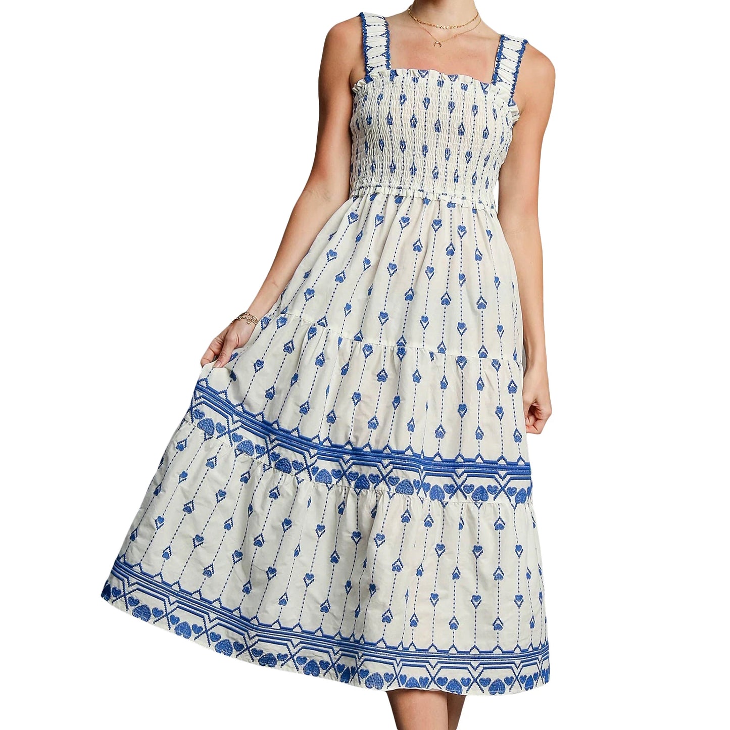 Women s Boho Floral Print Sleeveless Maxi Dress with Adjustable Spaghetti Straps for Summer Beach Vacation Style