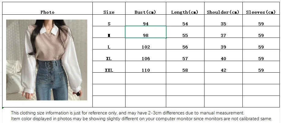 Summer Blouse Women Korean Style False Two-piece Polo Collar Blouses Y2k Tops Streetwear Loose Youth Pullovers Elegant Shirt