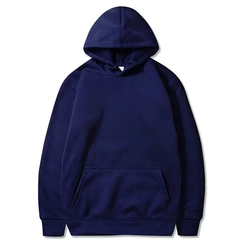 2024 men's and women's new hooded sweatshirt men's solid color sweatshirt women's and men's long sleeved inserted pocket pullove
