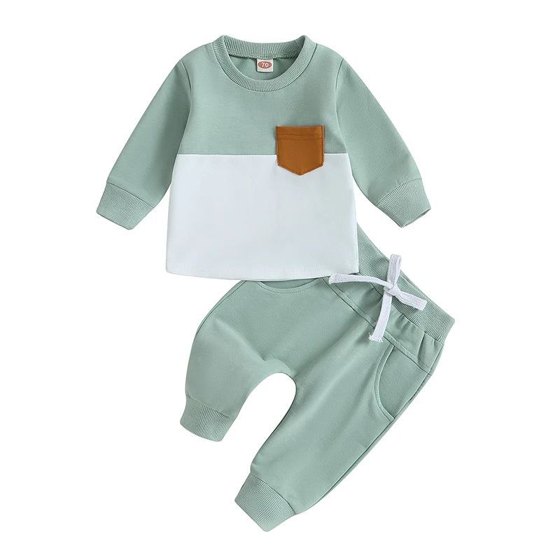 Toddler Boys Winter Outfits Warm Hooded Jacket and Fleece Pants Set for Baby Boys 2 Piece Clothing Set