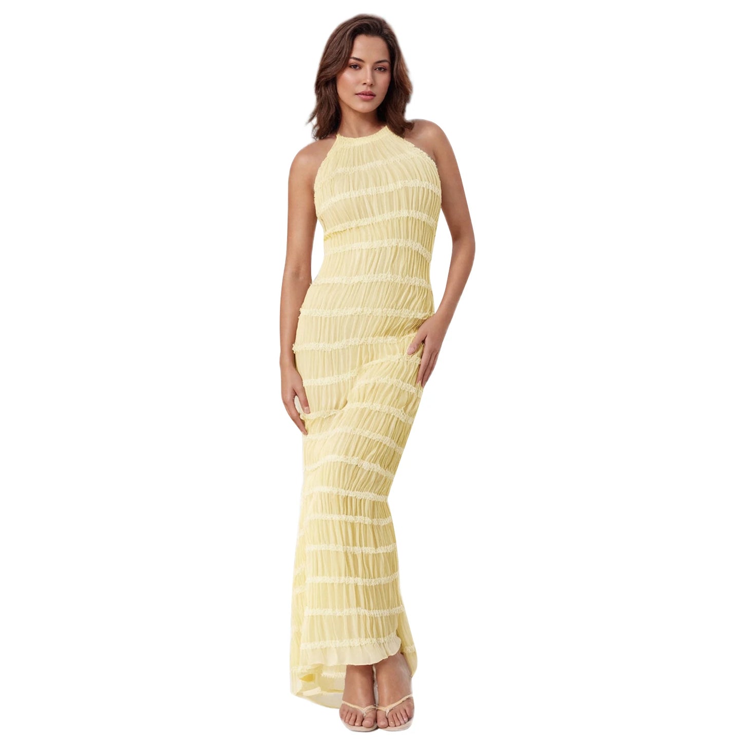 Elegant Off-Shoulder Mermaid Evening Gown Sleeveless Ruffle Bodycon Formal Dress for Wedding Party Prom Dress