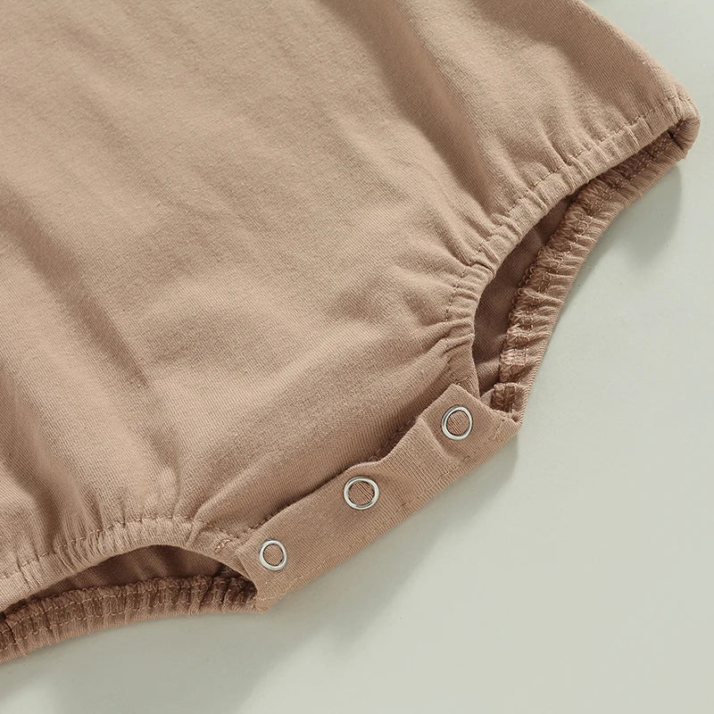 Newborn Baby Romper Summer Crewneck Romper Clothing Solid Casual Loose Jumpsuits Toddler Infant Boy Girl Cotton Playsuit