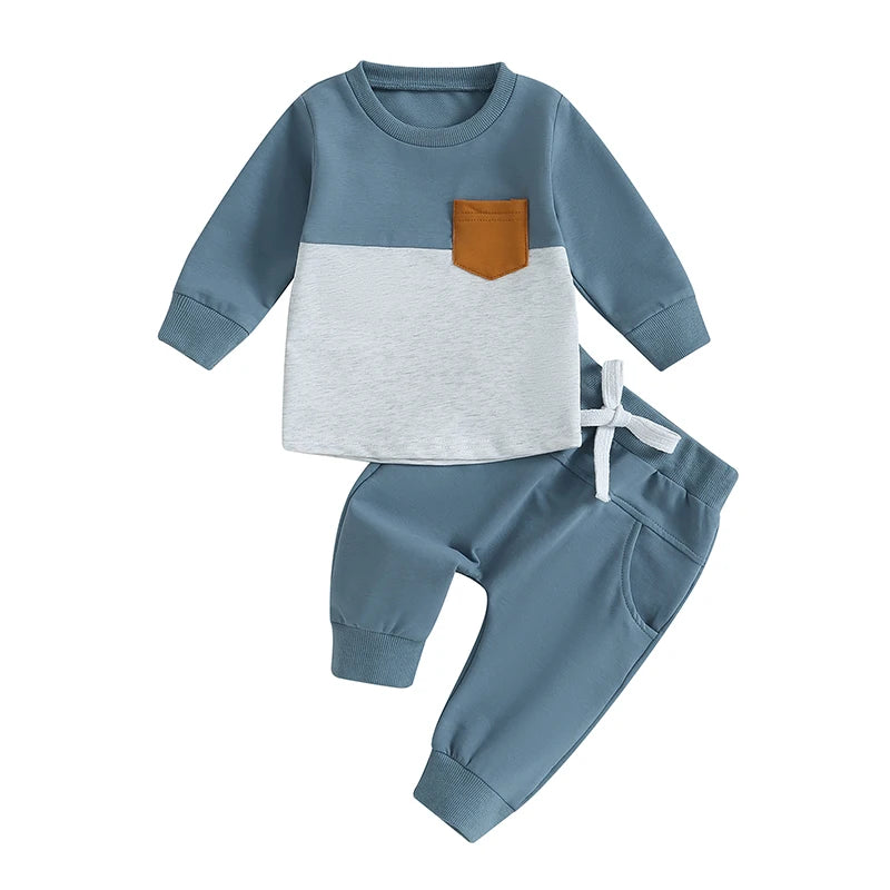 Toddler Boys Winter Outfits Warm Hooded Jacket and Fleece Pants Set for Baby Boys 2 Piece Clothing Set