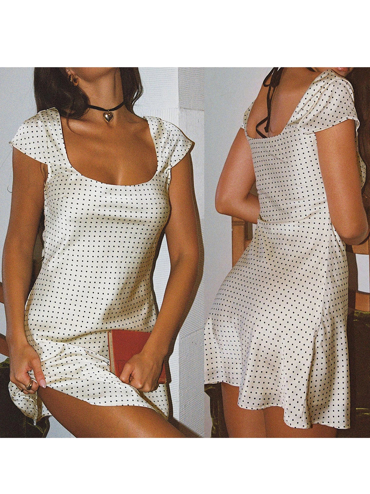 Women Sexy V Neck Floral Print Ruffle Sleeve Mini Dress for Date Night Outfits and Cocktail Parties