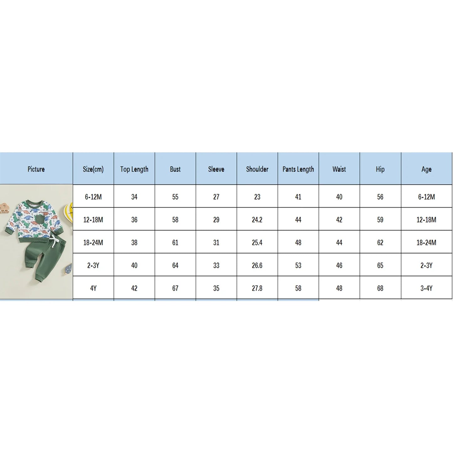 Autumn Toddler Baby Boys Dinosaur Print Casual Suit Round Neck Long Sleeve Sweatshirt Drawstring Elastic Waist Solid Sweatpants