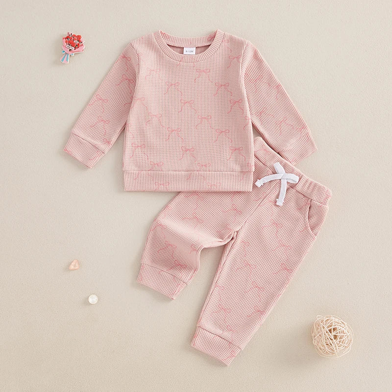 Toddler Girl Floral Print Hoodie and Jogger Pants Set Cozy Long Sleeve Pullover with Elastic Waistband and Pockets 2 Piece