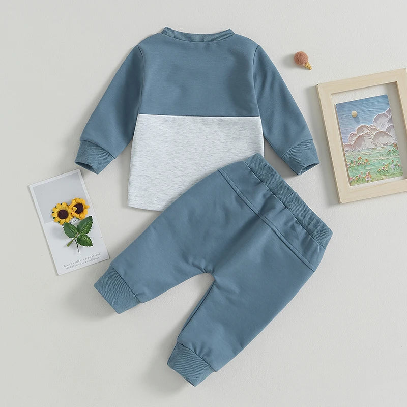 Toddler Boys Winter Outfits Warm Hooded Jacket and Fleece Pants Set for Baby Boys 2 Piece Clothing Set