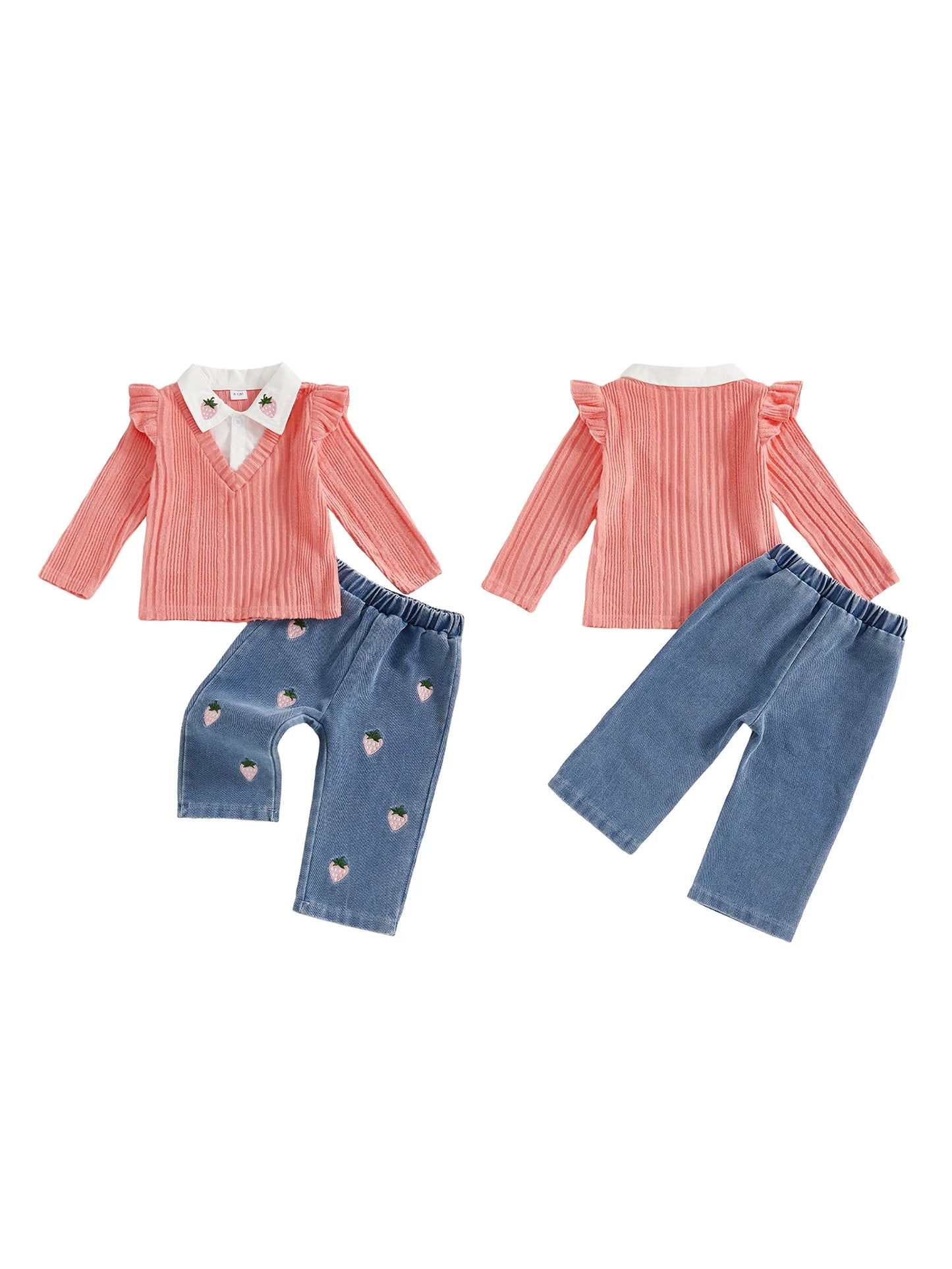 Toddler Girl 2-Piece Winter Outfits Warm Fleece Hoodie Jogger Pants Set Baby Girl Clothes for Fall Winter