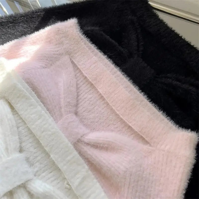 2025 Spring Elegant Pullover Women Casual Solid Korean Style Long Sleeve Knitted Sweater Sweet Soft Sweater Female Y2K Crop Tops